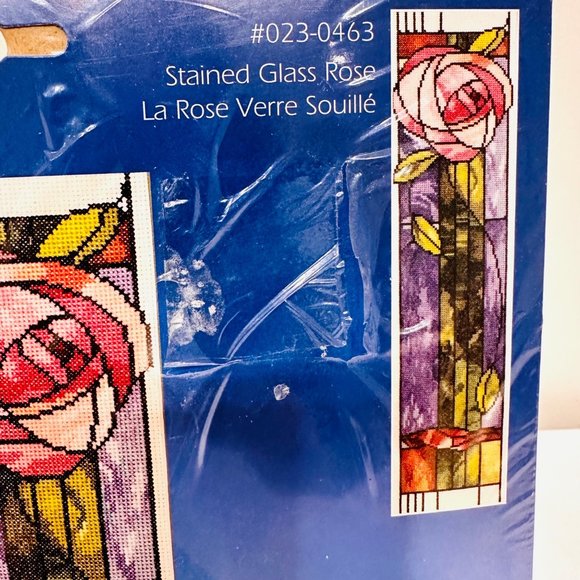Janlynn "Stained Glass Rose" Counted Cross Stitch Kit - New/Sealed (2007) - Picture 4 of 9